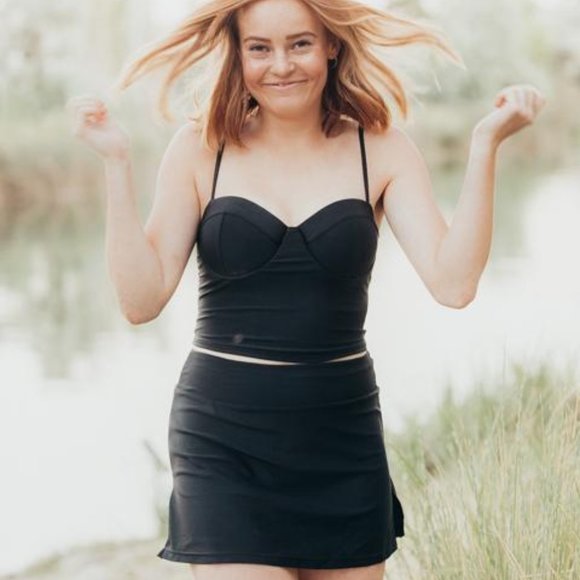 Black Swim Skirt - Picture 3 of 3